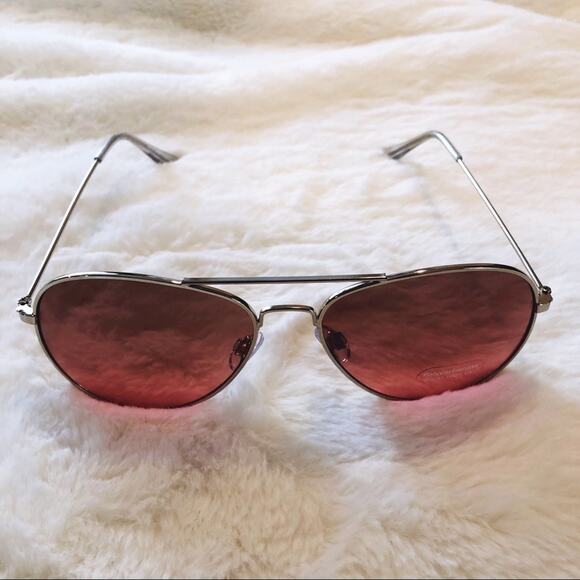 Rosalia Dark Pink Full Rim Aviator Sunglasses - Picture 5 of 10